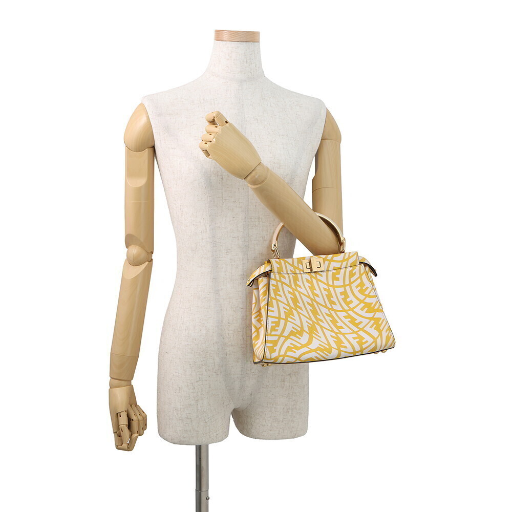 Fendi FF Vertigo Peekaboo Leather Handbag - Picture 5 of 10